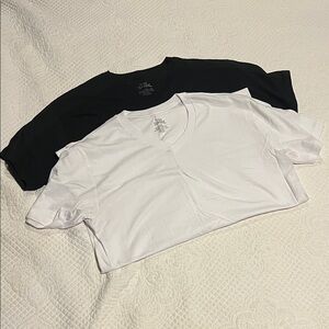 Black and White Short Sleeve Tees